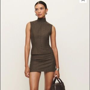 REFORMATION SUTTON TOP AND BUXTON SKIRT - A SET (skirt is a size 2 and top is 0)